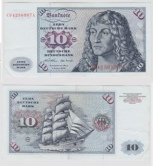 T147042 Banknote 10 DM Deutsche Mark Ro. 270a Schein 2.Jan. 1970 KN CD 4256997 A