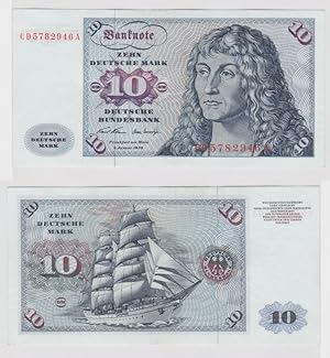 T147470 Banknote 10 DM Deutsche Mark Ro. 270a Schein 2.Jan. 1970 KN CD 5782946 A