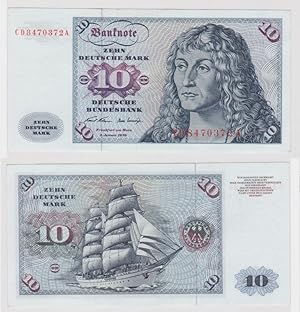 T147581 Banknote 10 DM Deutsche Mark Ro. 270a Schein 2.Jan. 1970 KN CD 8470372 A