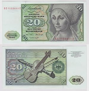 T148039 Banknote 20 DM Deutsche Mark Ro. 271b Schein 2.Jan. 1970 KN GE 7153411 Z