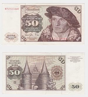 T145707 Banknote 50 DM Deutsche Mark Ro. 277a Schein 1.Juni 1977 KN KF 1711152 U