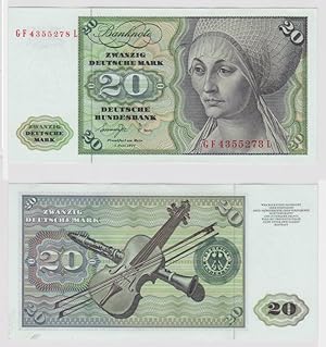 T147138 Banknote 20 DM Deutsche Mark Ro. 276a Schein 1.Juni 1977 KN GF 4355278 L