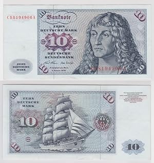 T147504 Banknote 10 DM Deutsche Mark Ro. 270a Schein 2.Jan. 1970 KN CD 8194906 A