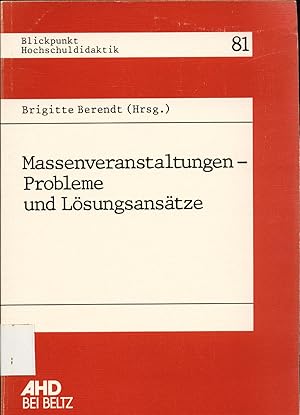 Imagen del vendedor de Massenveranstaltungen - Probleme und Lsungsanstze a la venta por Augusta-Antiquariat GbR