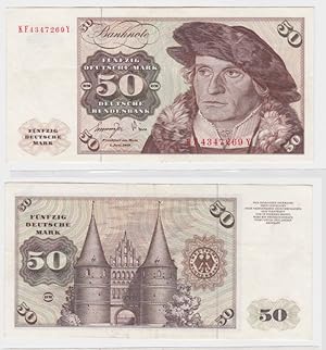 T145313 Banknote 50 DM Deutsche Mark Ro. 277a Schein 1.Juni 1977 KN KF 4347269 Y