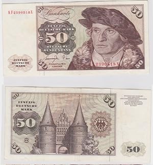T145621 Banknote 50 DM Deutsche Mark Ro. 277a Schein 1.Juni 1977 KN KF 2390818 X