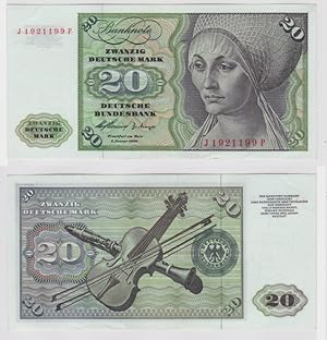 T147386 Banknote 20 DM Deutsche Mark Ro. 264c Schein 2.Jan. 1960 KN J 1921199 P