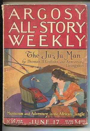 Bild des Verkufers fr Argosy 6/17/1922'The Ju-Ju Man' African Jungle story-Murray Leinster- Max Brand-pulp thrills-VG+ zum Verkauf von DTA Collectibles
