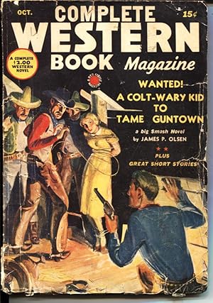COMPLETE WESTERN BOOK--OCT 1941--BONDAGE COVER ART-VIOLENT PULP THRILLS
