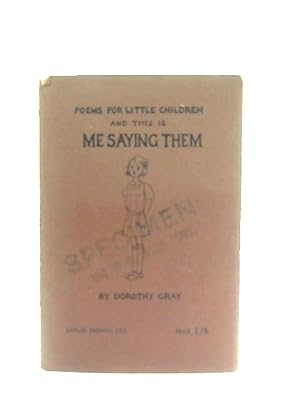 Bild des Verkufers fr Me Saying Them Poems for Little Children zum Verkauf von World of Rare Books