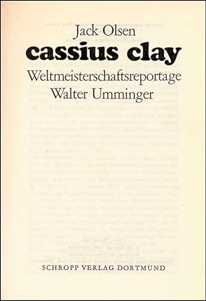 Seller image for Cassius Clay. Weltmeisterschaftsreportage. for sale by AGON SportsWorld GmbH