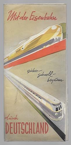 Wit Der Eisenbahn Durch Deutschland. Sicher· Schnell·Bequem. 195 ? Folleto turistico