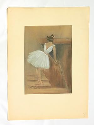"Dans les coulisses" - Lithographie originale sur Japon - L'Estampe Moderne