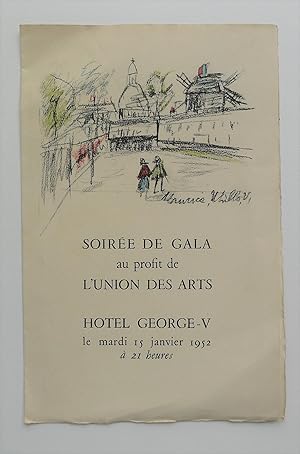 Seller image for Soire de Gala au profit de l'Union des Arts. Hotel George-V le mardi 15 janvier 1952  21 heures. for sale by Roe and Moore