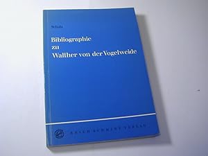 Imagen del vendedor de Bibliographie zu Walther von der Vogelweide a la venta por Antiquariat Fuchseck