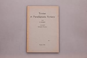 TEXTUS ET PARADIGMATA SYRIACA.