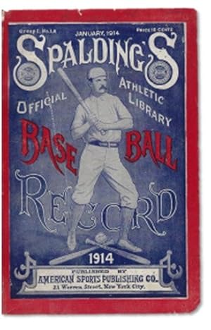 1914 Spalding's Official Baseball Record Book Guide Original Reach's