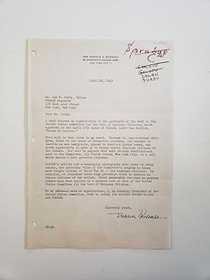 In Heartfelt Letter, First Lady Eleanor Roosevelt Writes About "those most tragic victims of Worl...
