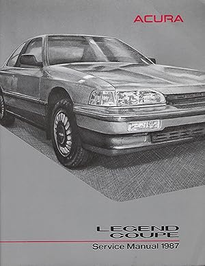 Acura Legend Coupe Service Manual 1987