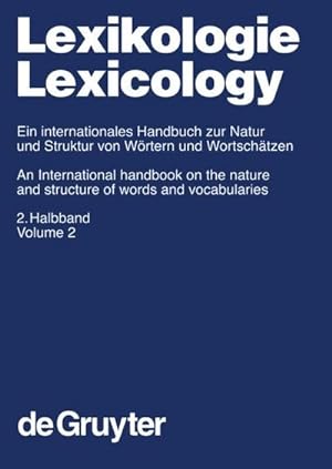 Bild des Verkufers fr Lexikologie / Lexicology. 2. Halbband zum Verkauf von AHA-BUCH GmbH