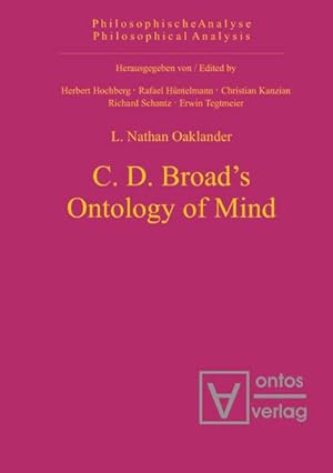Bild des Verkufers fr C. D. Broad's Ontology of Mind zum Verkauf von AHA-BUCH GmbH