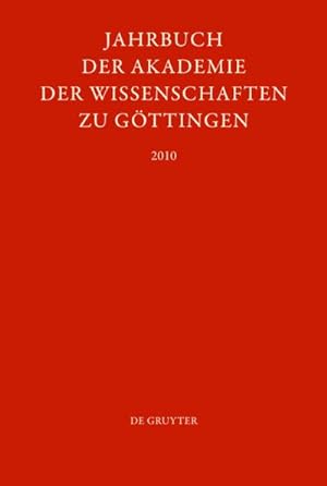 Seller image for Jahrbuch der Gttinger Akademie der Wissenschaften 2010 for sale by AHA-BUCH GmbH