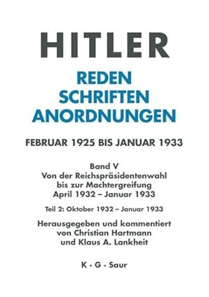 Imagen del vendedor de Oktober 1932 - Januar 1933 a la venta por AHA-BUCH GmbH