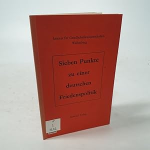 Bild des Verkufers fr Sieben Punkte zu einer deutschen Friedenspolitik. Inst. fr Gesellschaftswissenschaften Walberberg. zum Verkauf von Antiquariat Bookfarm