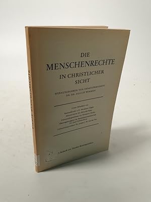 Seller image for Die Menschenrechte in christlicher Sicht. for sale by Antiquariat Bookfarm