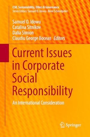 Bild des Verkufers fr Current Issues in Corporate Social Responsibility : An International Consideration zum Verkauf von AHA-BUCH GmbH