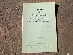 Bild des Verkufers fr ber das lteste erhaltene Privileg der Stadt Krakow am See. Ein Beitrag zum Schwerin-Gstrower Stadtrecht. Sonderdruck aus: Archiv fr Diplomatik. Schriftgeschichte, Siegel- und Wappenkunde. In Verbindung mit H. Bttner, W. Heinemeyer und K. Jordan herausgegeben von Edmund E. Stengel, 9./10. Band 1963/64. zum Verkauf von Versandantiquariat Abendstunde