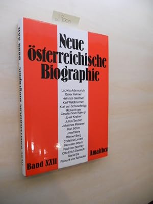 Seller image for Neue sterreichische Biographie ab 1815. Groe sterreicher. Band XXII. for sale by Klaus Ennsthaler - Mister Book