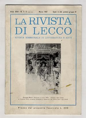 RIVISTA di Lecco. Anno XXVI. N. 1-2. Marzo 1967.