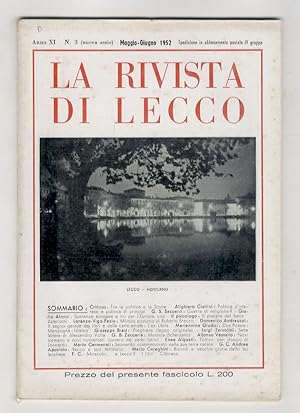 RIVISTA di Lecco. Anno XI. 1952. Nn. 1 (gennaio), 2 (marzo-aprile), 3 (maggio giugno), 4 (luglio-...