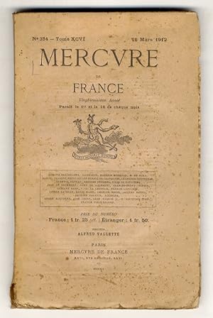 Mercure de France. N. 354. Tome XCVI. 16 Mars 1912.
