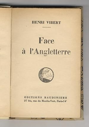 Bild des Verkufers fr Face  l'Angletterre (sic). zum Verkauf von Libreria Oreste Gozzini snc