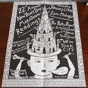 Imagen del vendedor de 22nd Annual New Year's Day Marathon Reading 1996 Poster / Flyer a la venta por Derringer Books, Member ABAA