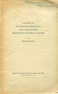 A study of incubation responses and some other behaviour patterns in birds. (Repr. from "Videnska...