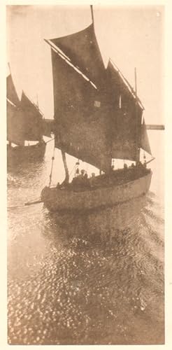 Belgium Sentiment d'Art en Photographie Fishing Boat old Halftone Dehaspe 1901