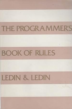 Seller image for THE PROGRAMMER'S BOOK OF RULES for sale by The Reading Well Bookstore