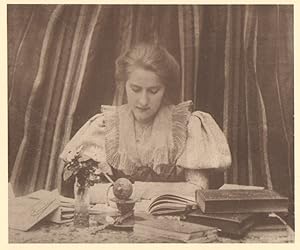 Belgium Sentiment d'Art en Photographie Lady at Desk old Halftone Coenraets 1901