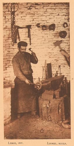 Belgium l'Art en Photographie Blacksmith old Halftone Leroi 1901 #2