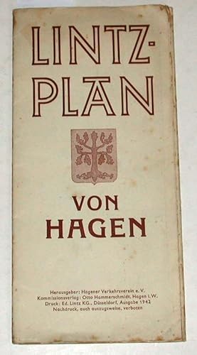 Lintz-Plan von Hagen. Herausgeber: Hagener Verkehrsverein e.V. Druck: Ed Lintz KG Düsseldorf, Aus...