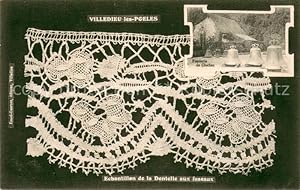 Image du vendeur pour Postkarte Carte Postale 13682489 Villedieu-les-Poeles Echantillon de la Dentelle aux fuseaux Fonderie de mis en vente par Versandhandel Boeger