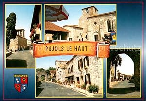 Postkarte Carte Postale 13682225 Pujols Villeneuve-sur-Lot Village médiéval fleuri XVe siècle Puj...