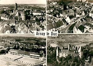 Postkarte Carte Postale 13682247 Arnay-le-Duc Eglise Saint Laurent Tour de la Motte Forte Quartie...