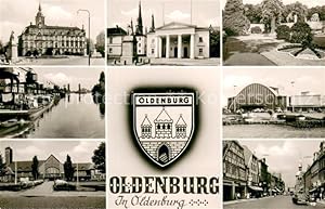 Postkarte Carte Postale 73694937 Oldenburg Niedersachsen Schloss Platz Schlosswache Park Hafen Ba...