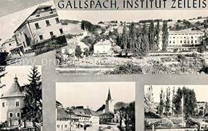 Postkarte Carte Postale 73701263 Gallspach Institut Zeileis Ortsmotiv mit Kirche Gallspach