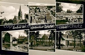 Postkarte Carte Postale 73704313 Gescher Badeanstalt Kirche Muehle Haus-Hall Glockengiesserei Ges...