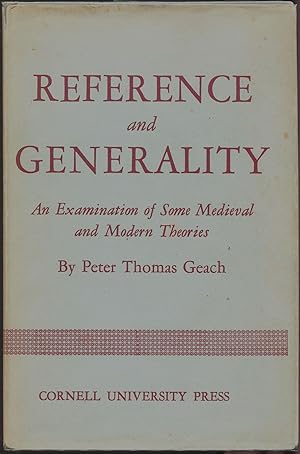 Reference and Generality; An Examination of Some Medieval and Modern Theories